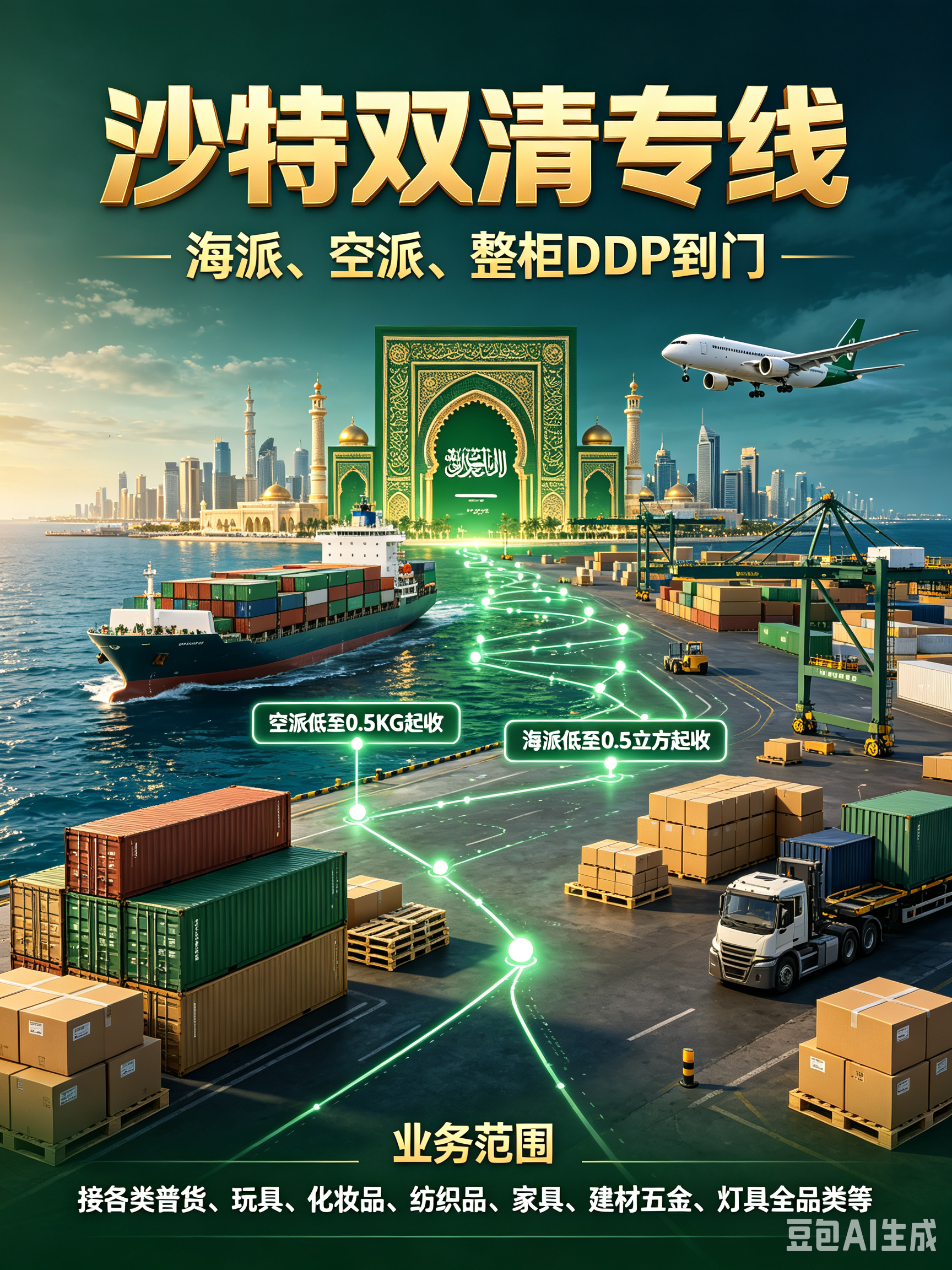 助你打通中东黄金通道——广东宜达-沙特双清专线推荐